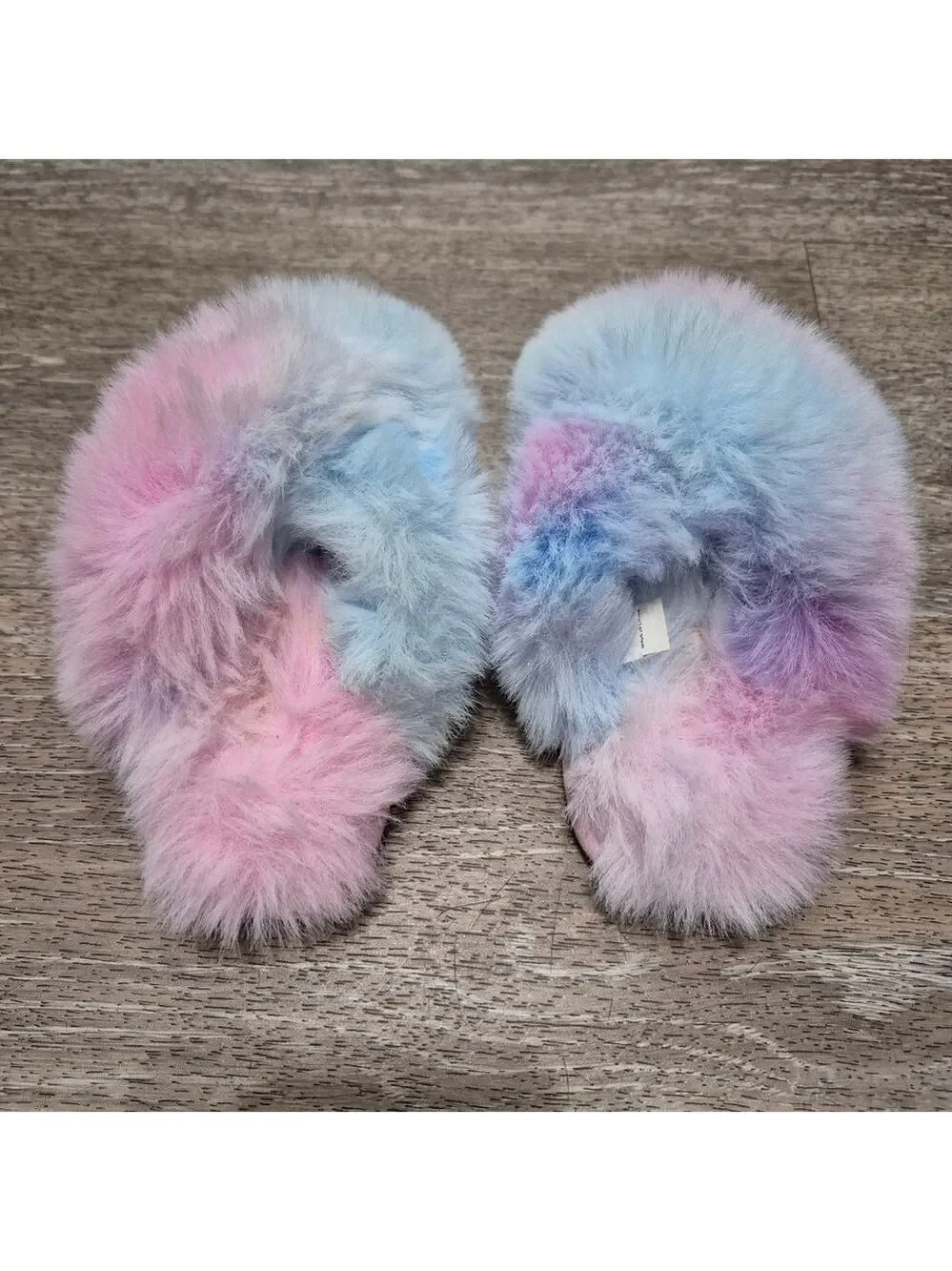 J. Crew Crew Cuts Toddler Kid Girls Faux Fur Slipper Sz 9 Nwot
